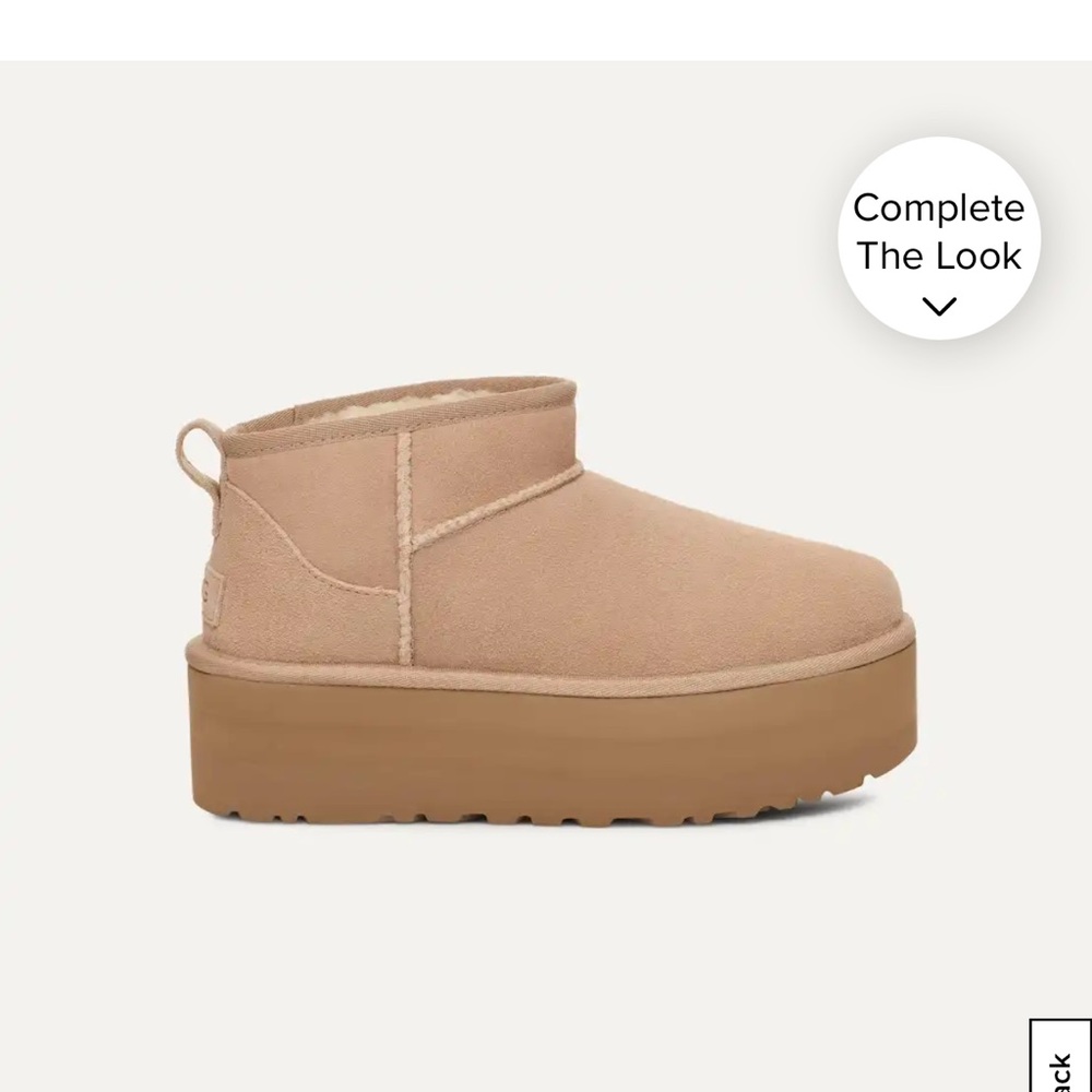 TAN PLATFORM UGGS